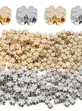 CCB四叶草串珠 塑料电镀金色梅花手链隔珠 diy手工饰品配件