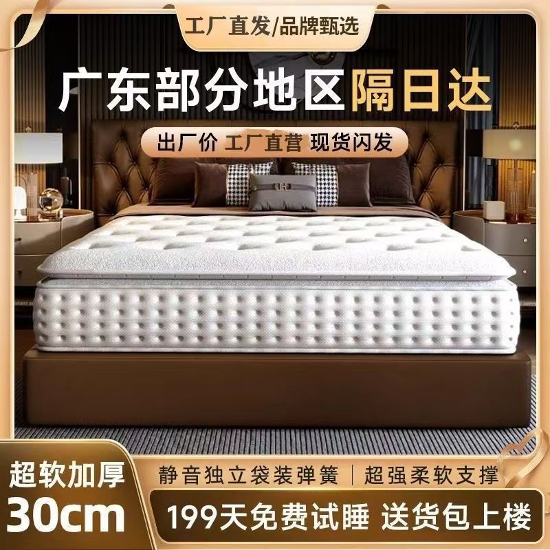 十大名品希尔顿五星级酒店弹簧床垫软硬两用独立弹簧乳胶椰棕加厚