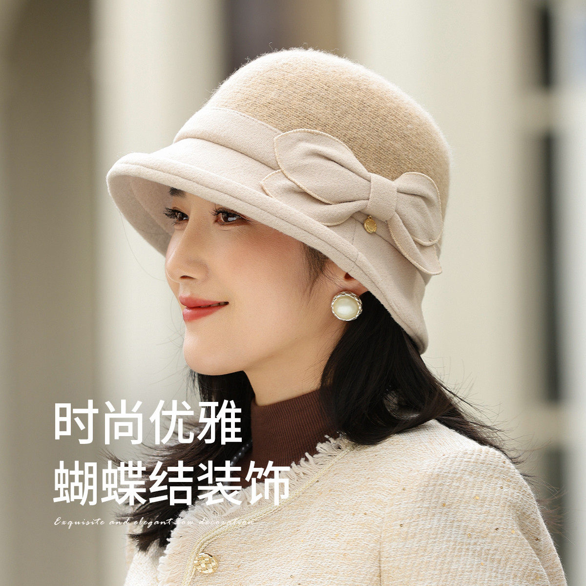 时尚盆帽百搭显脸小渔夫帽