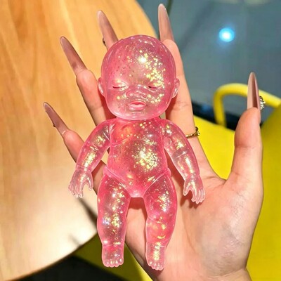 娜塔莎娃娃大号炫彩闪粉黑娃人偶捏捏乐渐变麦芽糖慢回弹解压玩具
