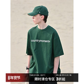 CountryMoment日系CityBoy宽松基础Logo印花圆领短袖 T恤男女同款