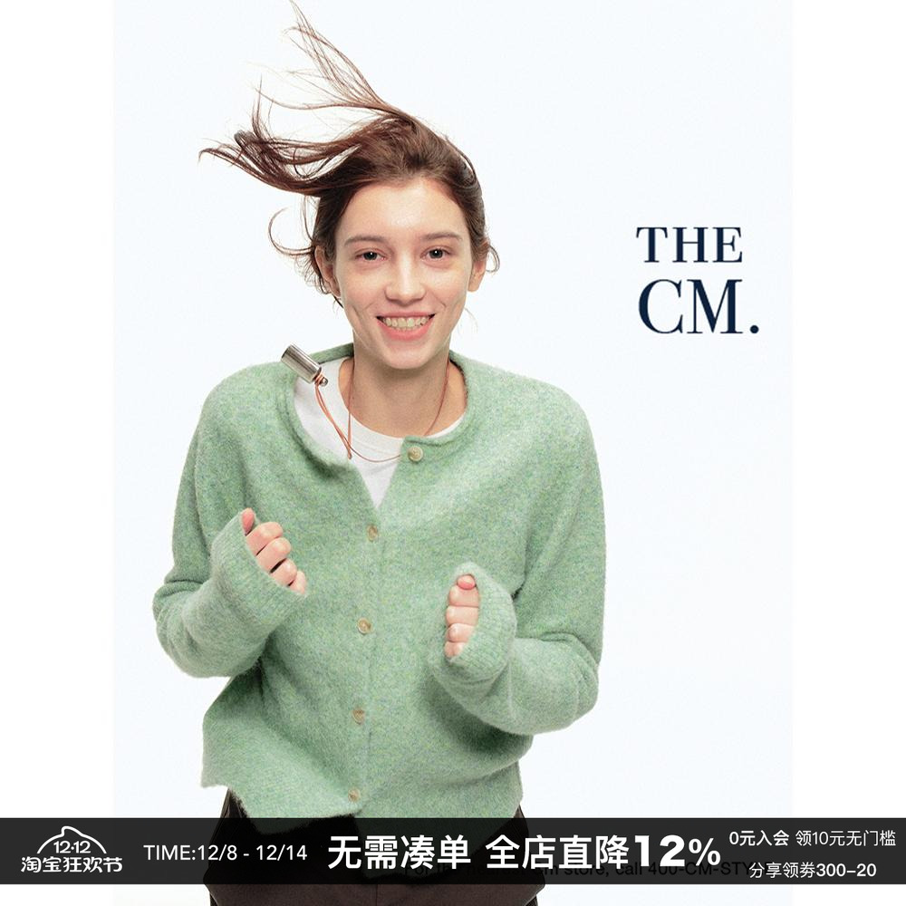 CountryMoment卷边圆领毛针织衫