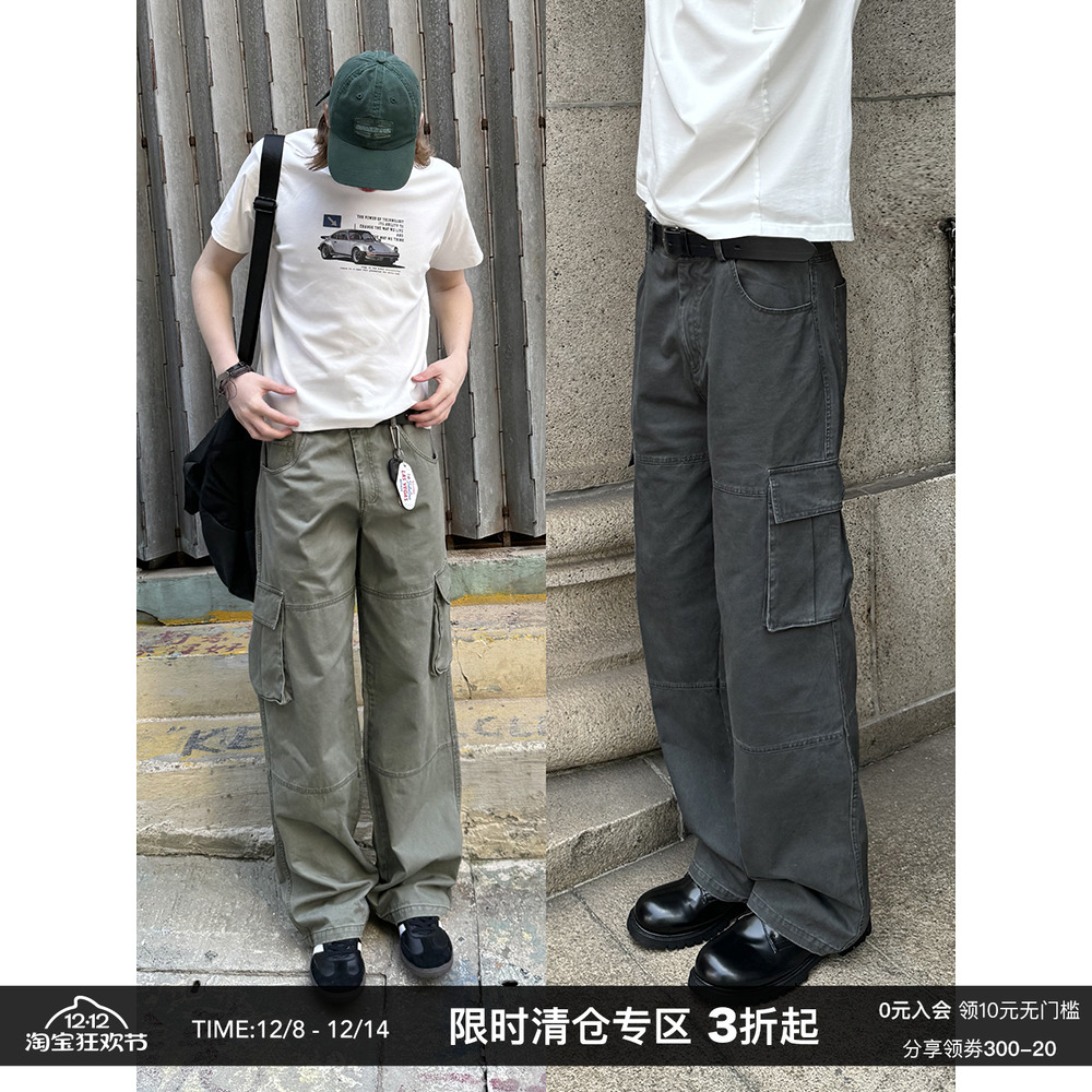 CountryMoment复古多口袋工装裤