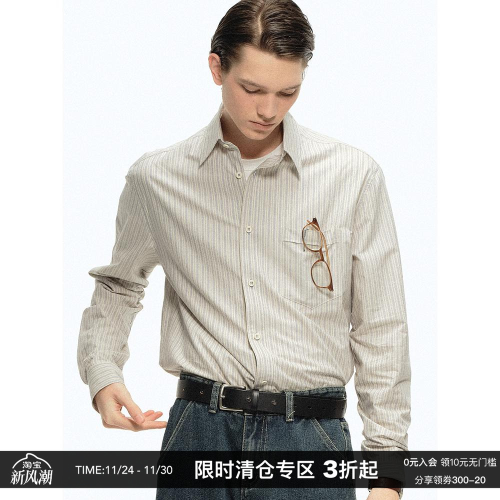 CountryMoment纯棉条纹长袖衬衫