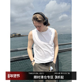 美式 白色简约无袖 坎肩背心男夏季 CountryMoment 打底修身 纯棉T恤