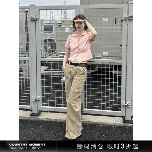 CountryMoment娃娃领短款衬衫