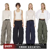 CountryMoment 冬 垂感休闲裤 男女同款 100%精梳棉宽松直筒工装