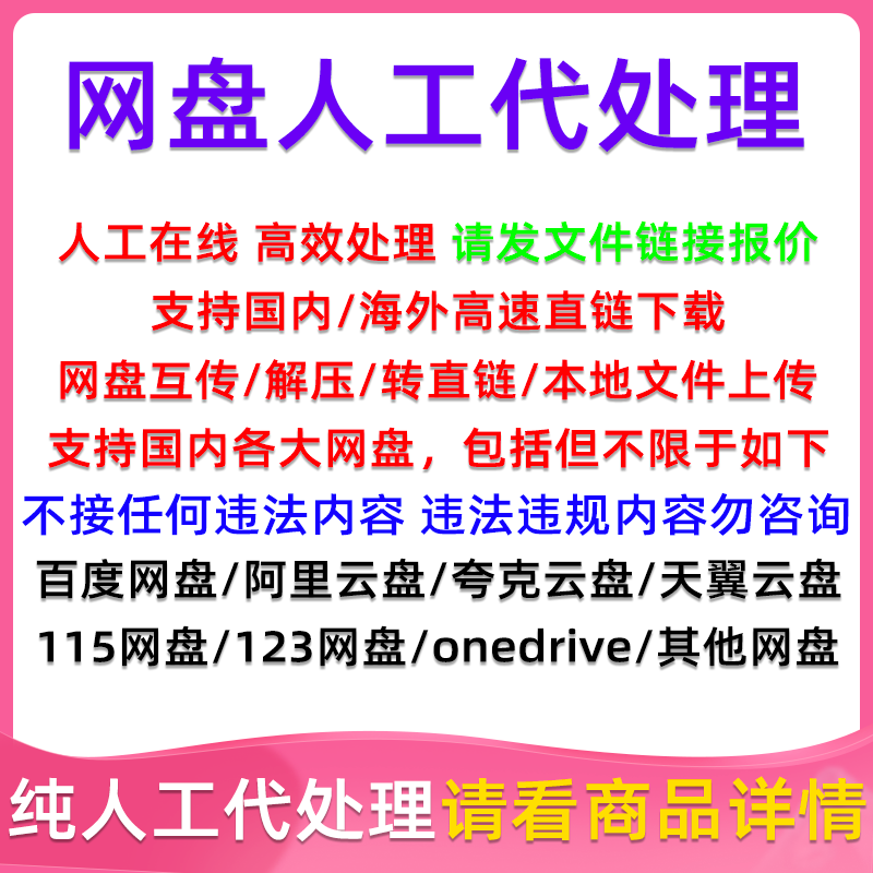 网盘SVIP代下解压文件资料素材资源不限速急速高速转百度阿里网盘