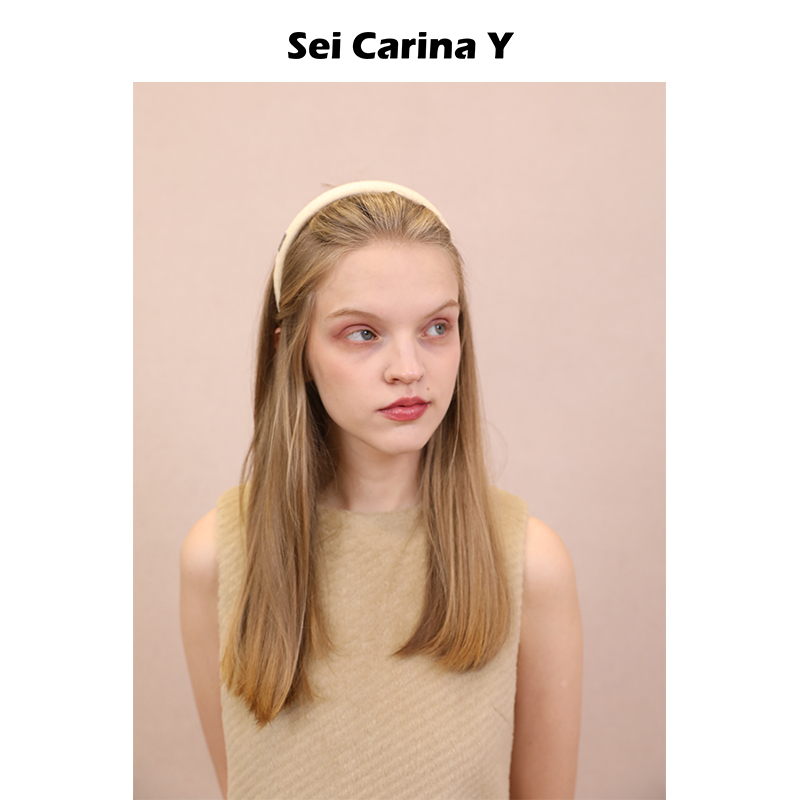 SeiCarinaY鹅黄logo细发箍