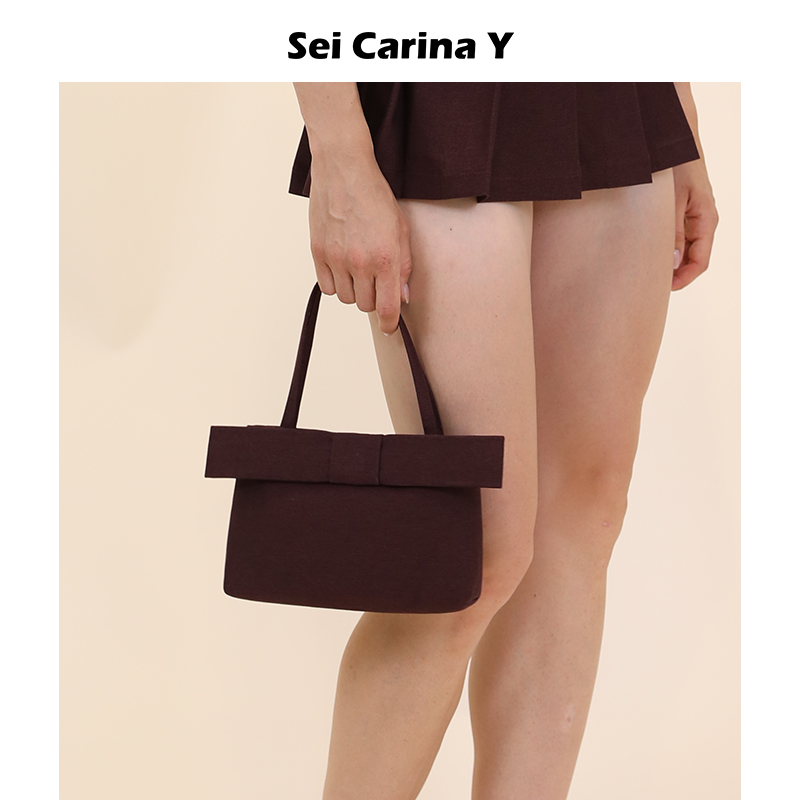 SeiCarinaY纯色斜纹公主包