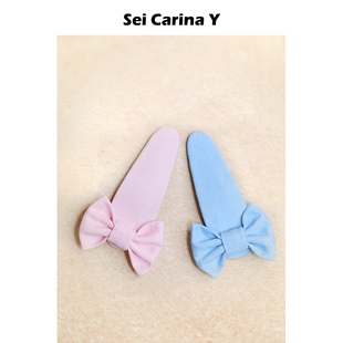 pie Sei cutie 蝴蝶结发夹女甜美可爱风刘海侧边夹子 Carina