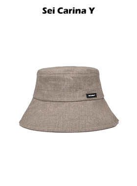 [5折]Sei Carina Y慵懒感黑标渔夫帽子纯色遮阳防晒盆帽简约百搭