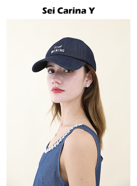 Sei Carina Y“stop whining”棒球帽女鸭舌帽遮阳百搭时尚春夏款