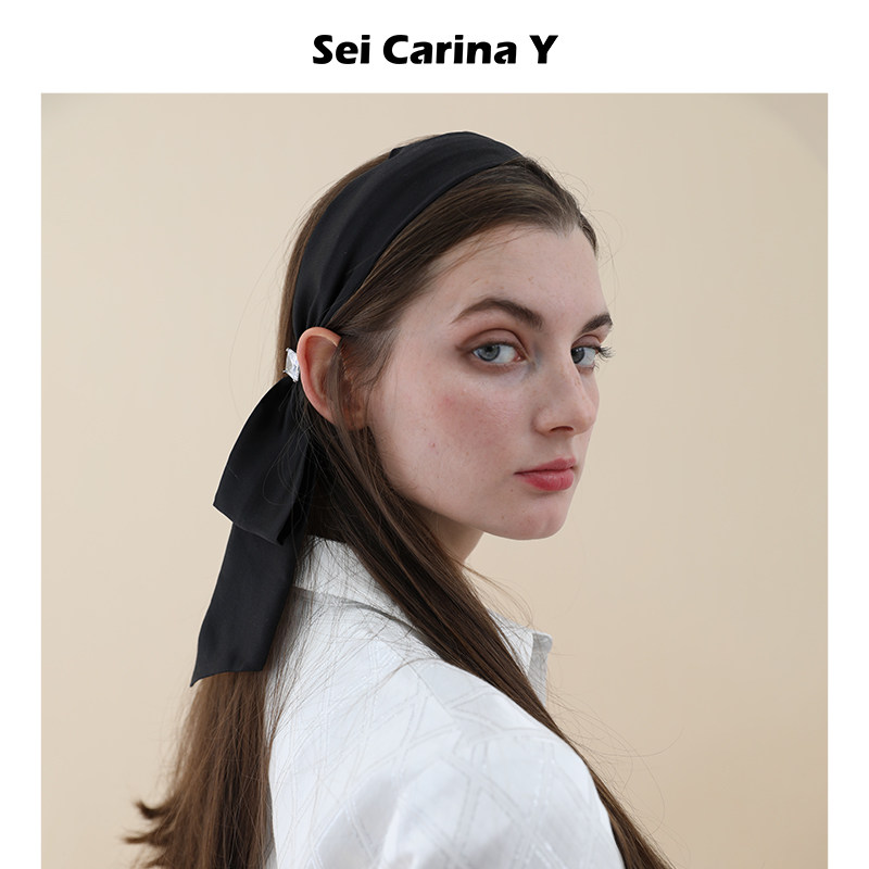 Sei Carina Y飘带方钻发箍女新款个性小众造型头箍高颅顶高级感