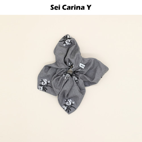 SeiCarinaY花朵刺绣四角发圈