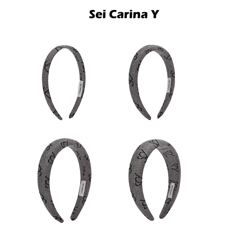 SeiCarinaY满铺logo经典发箍女2023新款百搭高级感发饰高颅顶头饰