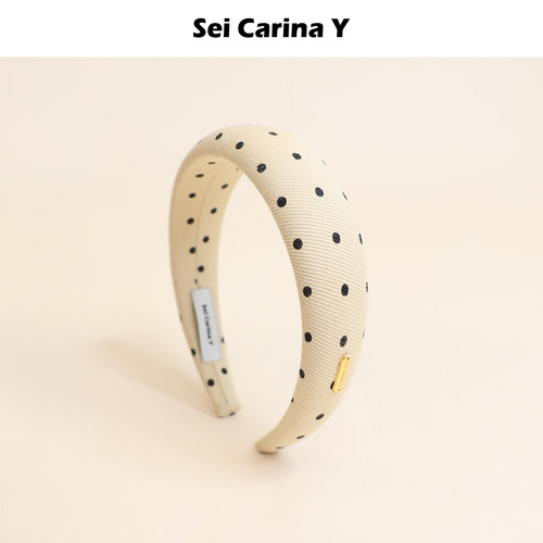 SeiCarinaY牛仔波点高颅顶发箍