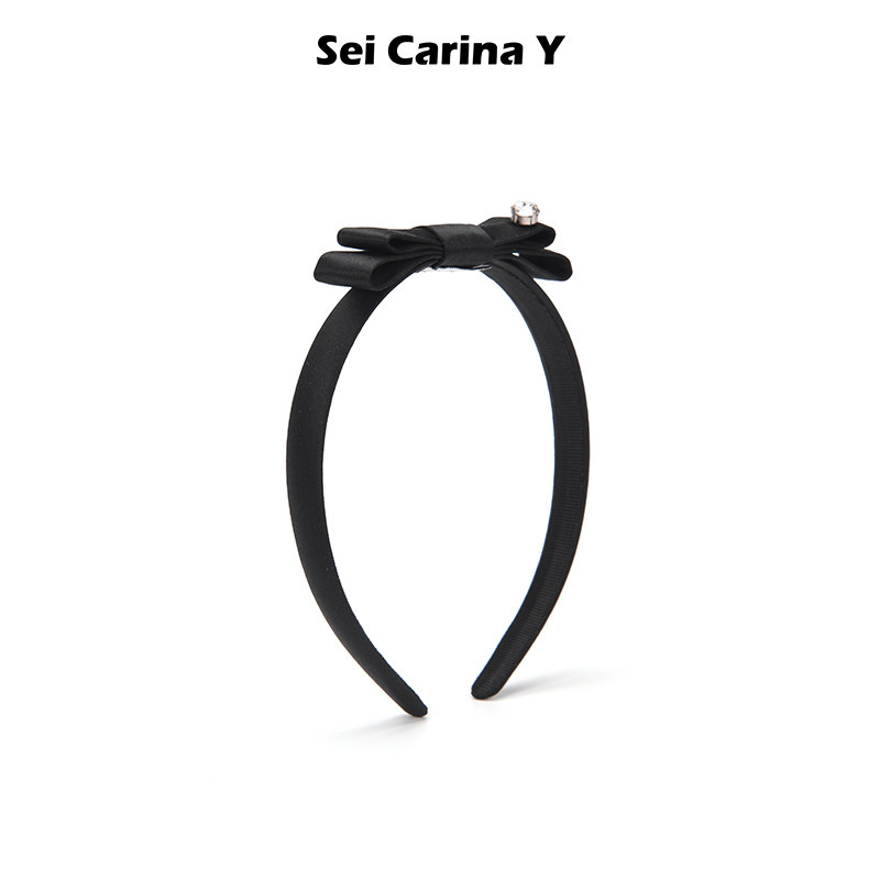 Sei Carina Y双层蝴蝶结真丝发箍女高颅顶发箍小众设计头箍压发