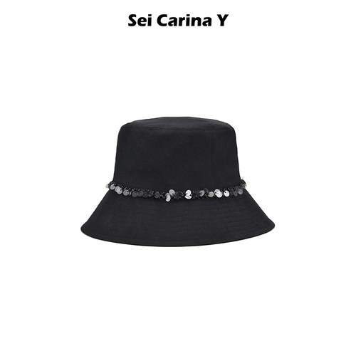 SeiCarinaY亮片花边渔夫帽