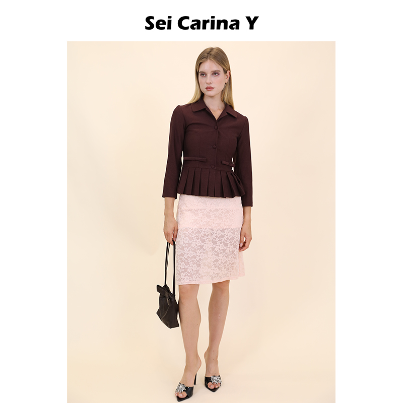 SeiCarinaY百褶西装上衣