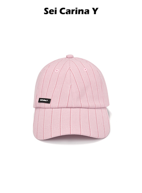 [7折]Sei Carina Y条纹黑标棒球帽女夏季新款潮流时尚鸭舌帽遮阳