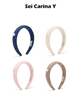 Sei Carina Y手工珍珠花朵发箍高颅顶新款头顶发饰头箍女高级感