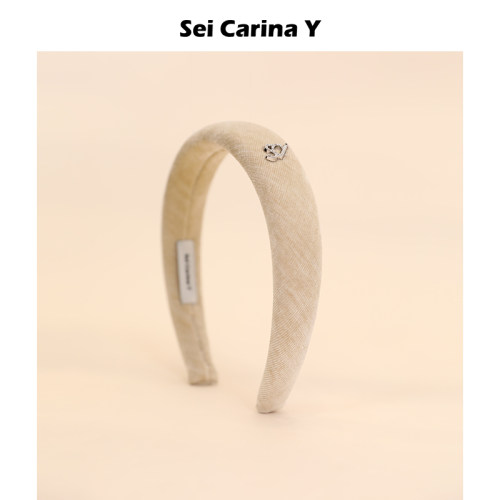SeiCarinaY浅杏肌理厚发箍