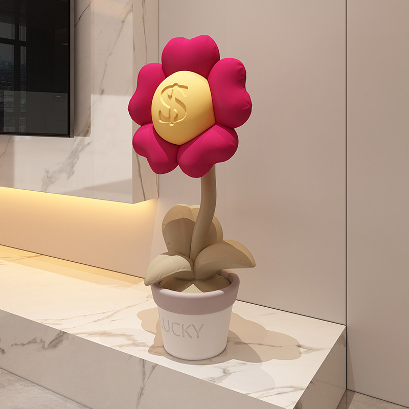 染春有钱花落地摆件客厅沙发电视柜旁家居装饰品招财乔迁开 业礼