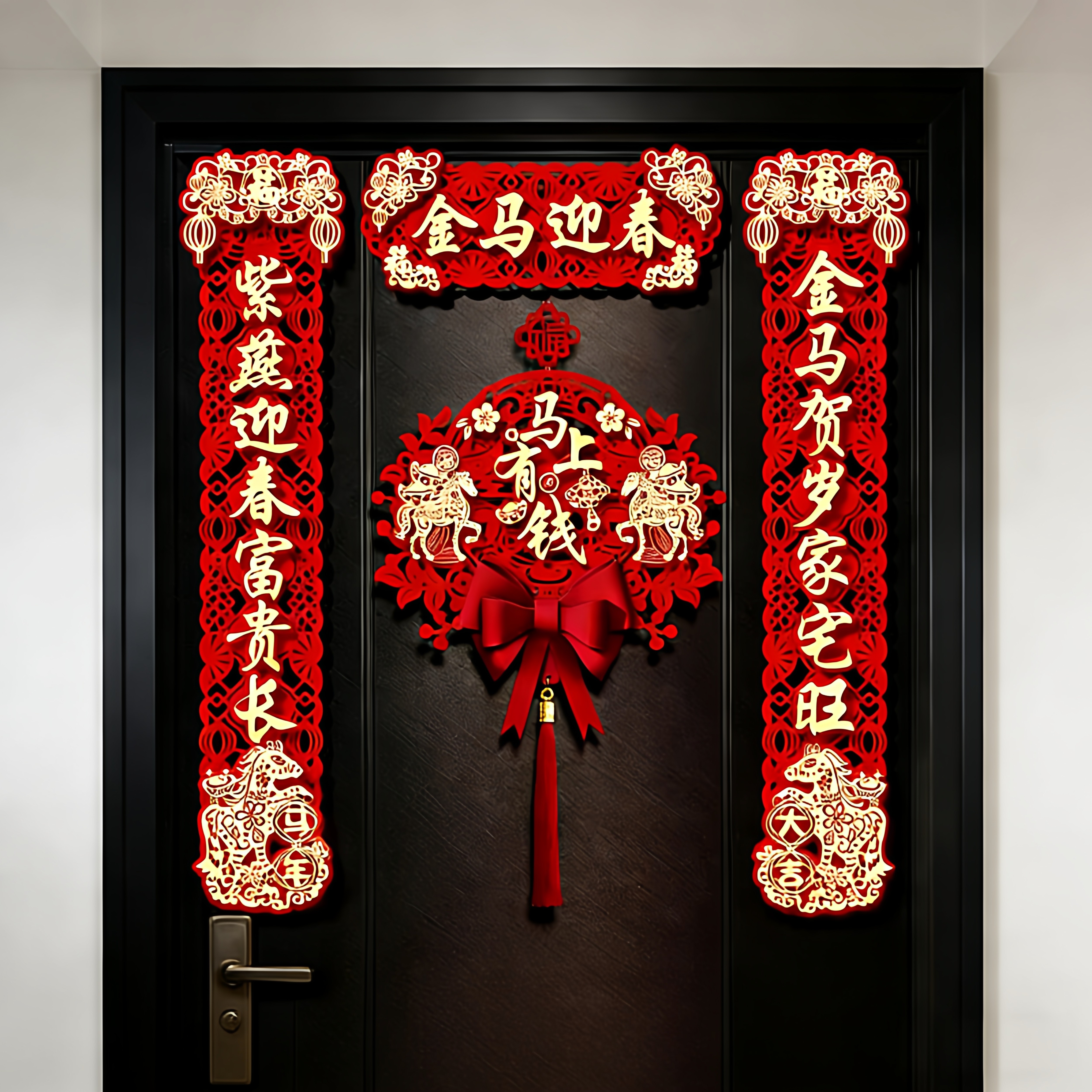 对联2026新款磁吸春联马年立体新年门贴装饰家用过年大门福字挂件,节庆用品/礼品,对联,淘宝优惠券,粉丝福利购,淘宝优惠卷