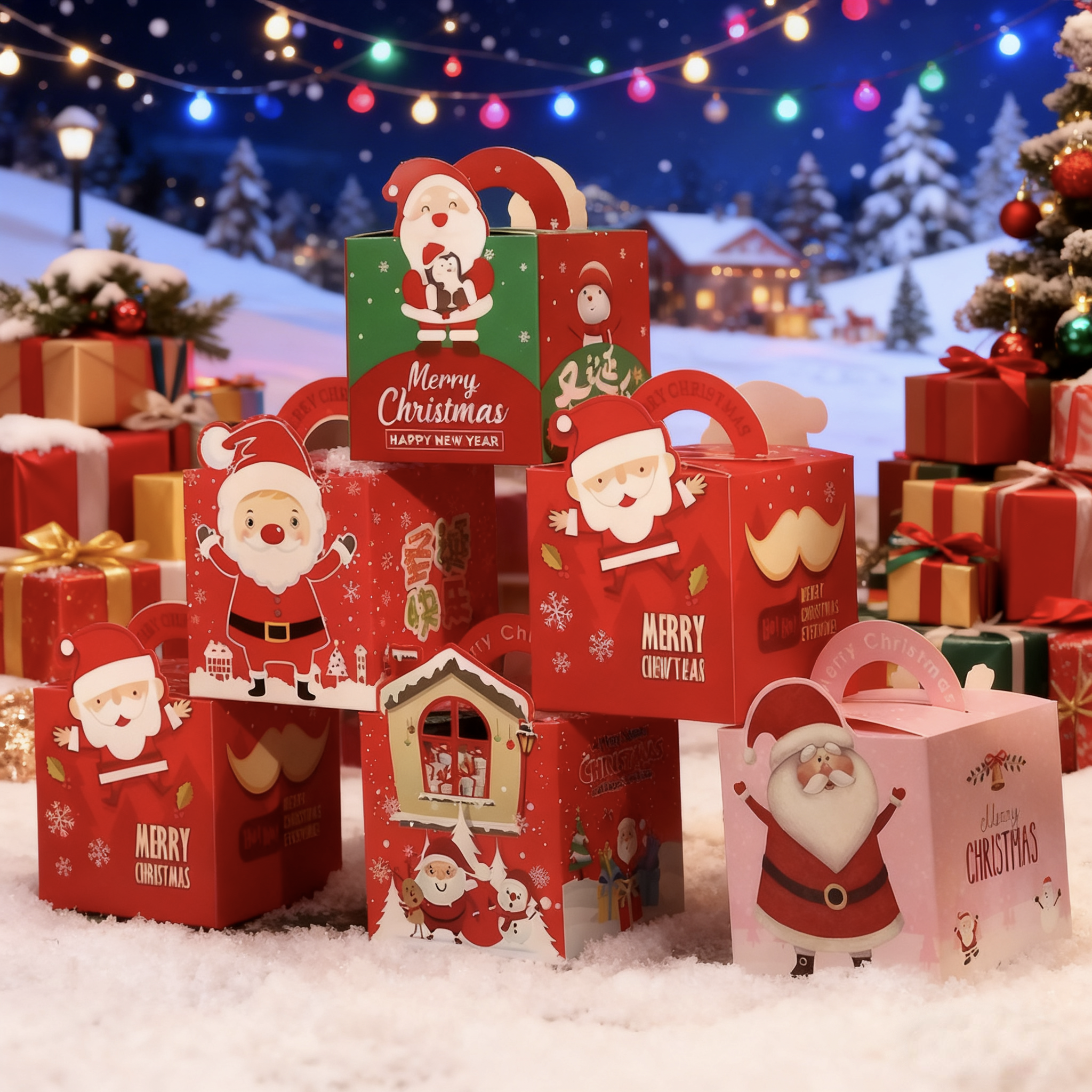 圣诞节礼品盒平安果包装盒礼盒