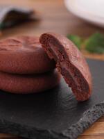 Indonesian imported NEXTAR cheese Nabaodi soft Heart fun brownie cookies with chocolate filling snacks thumbnail 8
