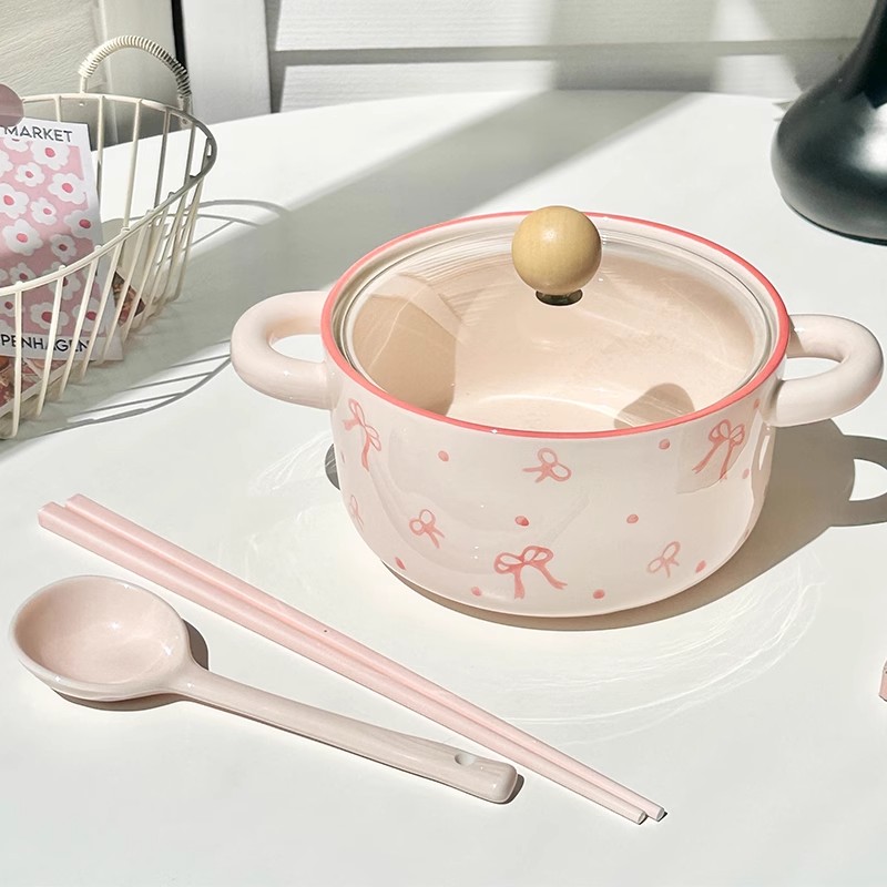 【正品旗舰店】高颜值泡面碗带盖大容量大号汤面碗宿舍学生个人专