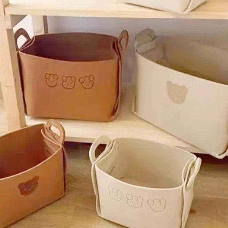 毛毡折叠收纳盒客厅桌面杂物零食筐整理篓家用车用带提手储物篮,汽车用品/电子/清洗/改装,车载收纳箱/袋/盒,淘宝优惠券,粉丝福利购,淘宝优惠卷