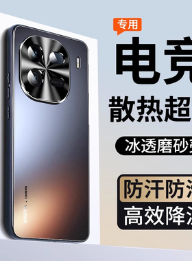适用iqoo12手机壳爱酷12pro新款磨砂玻璃保护套超薄散热por气囊防摔金属镜头全包iq00男女款高端icoo硬壳iooq