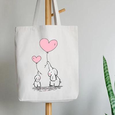 卡通帆布包网红爆款通勤女单肩文艺时尚可爱休闲流行小清新帆布袋