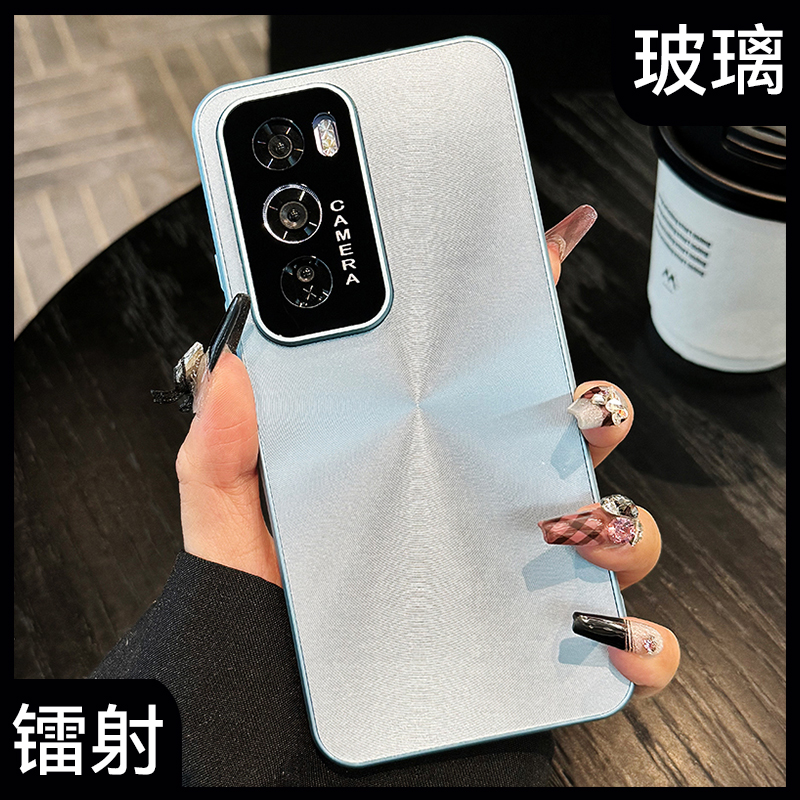 适用opporeno12pro手机壳新款超薄磨砂reno11镜头全包防摔pro+散热透气10简约9男女8镭射玻璃por高级感oppo硬