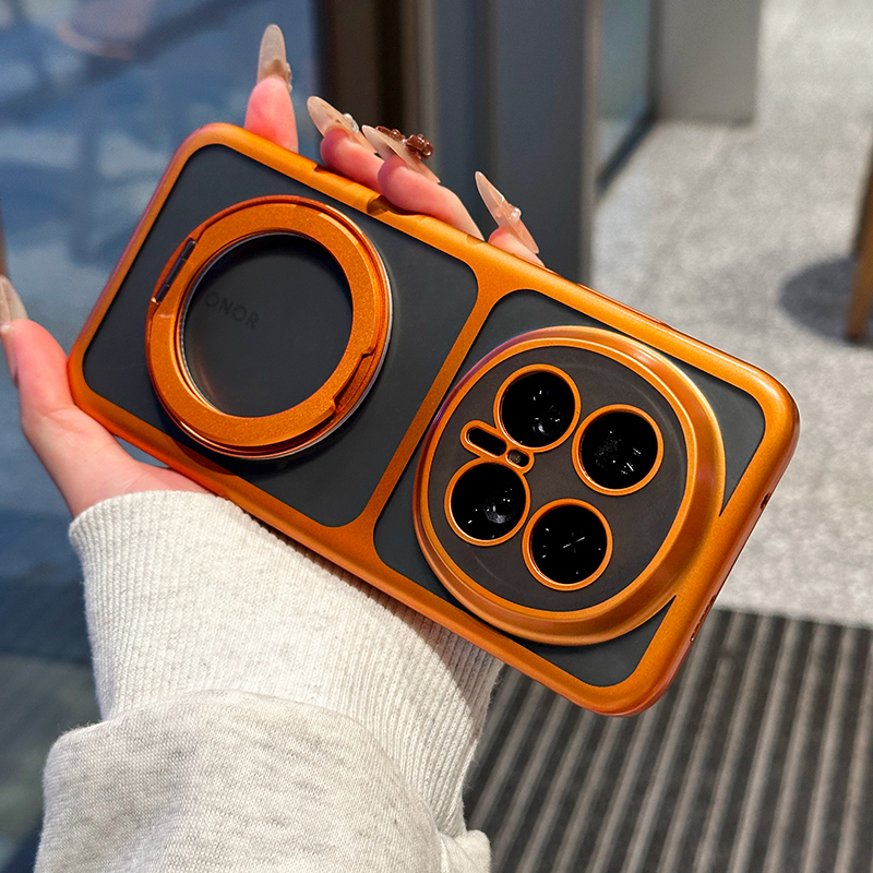 几何魔方适用荣耀magic8pro手机壳magic8新款360磁吸支架honor超薄保护套8防摔全包透明充电简约女款高级硬壳