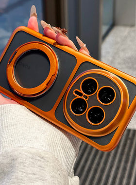 几何魔方适用荣耀magic8pro手机壳magic8新款360磁吸支架honor超薄保护套8防摔全包透明充电简约女款高级硬壳