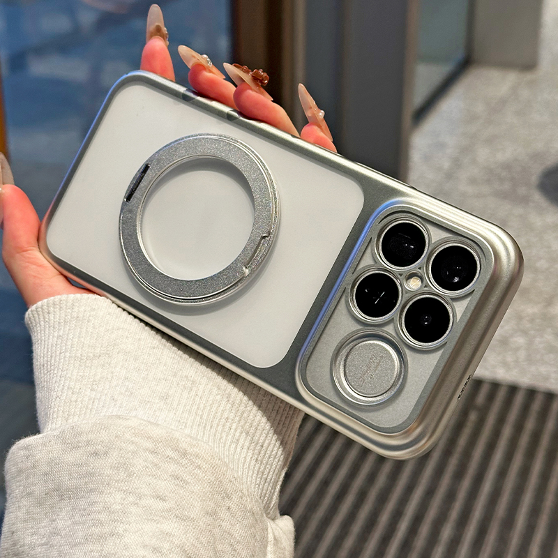 几何魔方适用红米k90promax手机壳k90新款360磁吸旋转支架redmi超薄保护套防摔全包透明充电简约女款高级硬壳