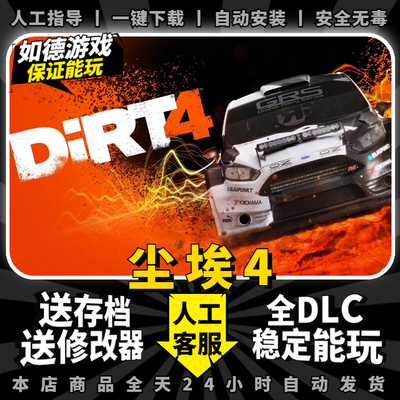尘埃4 DiRT4 中文版 全DLC 送赠品 存档 免steam PC电脑单机游戏赛车巴音布鲁克竞速 包更新