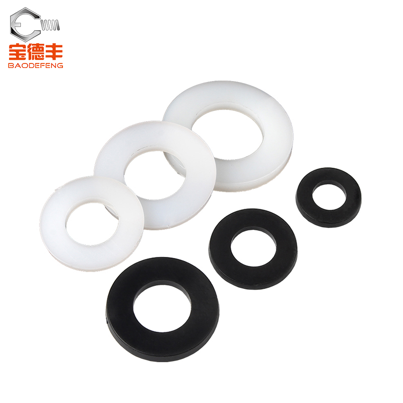 塑胶尼龙垫片圆形绝缘平垫塑料螺丝橡胶垫片垫圈M2M4M5M6M8M10M12