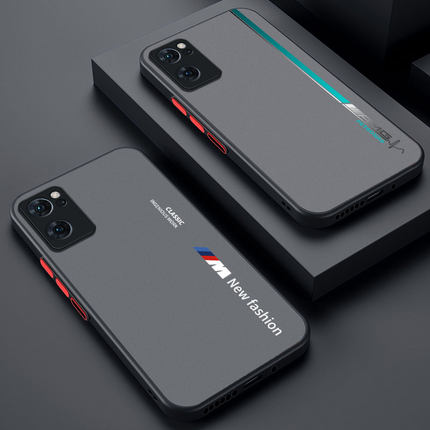 适用OPPOReno7手机壳防摔肤感撞色磨砂Reno7Pro防指纹半透创意全包Reno7SE男女2023新款保护套超薄简约新潮流