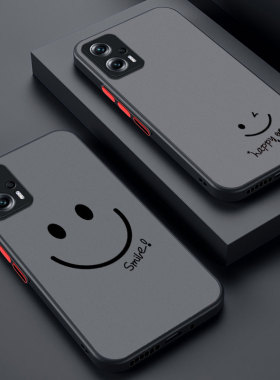 适用红米Note12Turbo手机壳新款硅胶全包xiaomi防摔磨砂亲肤散热红米12C男女保护套创意简约高档时尚超薄微笑