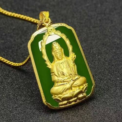 福善缘观音娘娘金色护佑挂饰