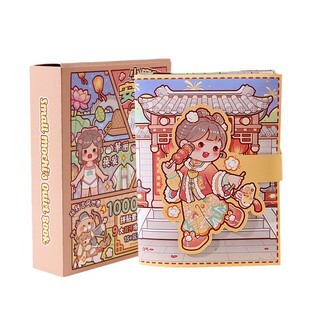 安静说书叔小麻薯江南游记安静书贴纸创意免裁剪立体场景安静书