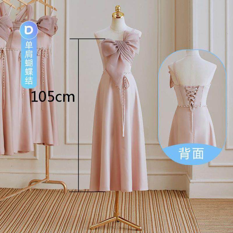 日常可穿伴娘裙团宴伴娘服平时可穿冬季小众服礼姐妹法式中式礼服