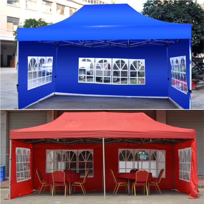 帐篷围布四脚伞伸缩式折叠雨棚户外加厚四角棚子遮阳防雨布摆摊用