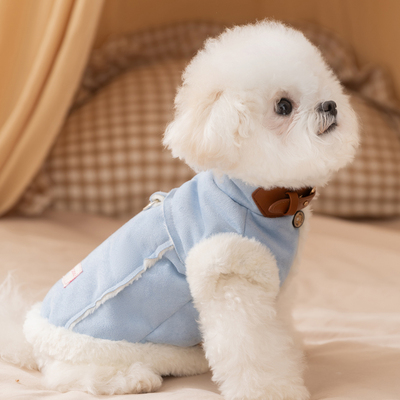 宠物小狗狗衣服麂皮绒马