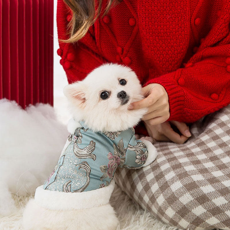 小狗狗衣服冬装盘扣唐装厚新年喜庆秋冬装泰迪猫咪宠物冬天保暖