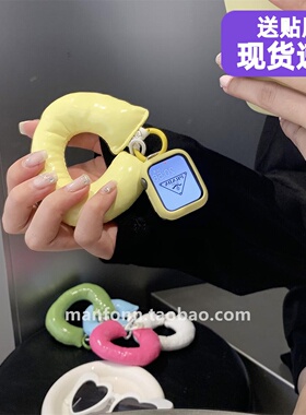 秋冬可爱挂件腕带applewatch1098表带适用苹果11手表iwatch7代6se